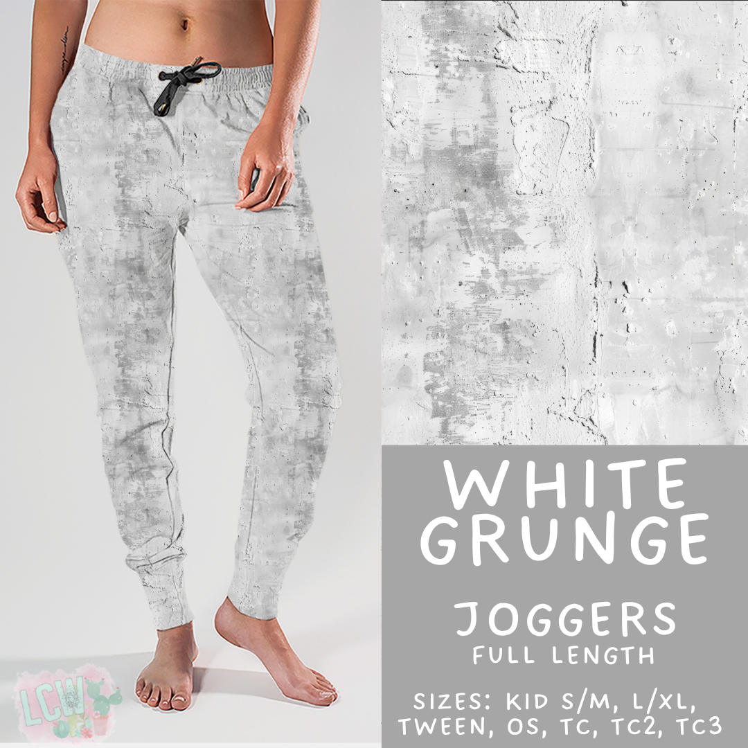 Batch #441 - Color Grunge - Closes 11/3 - ETA mid Dec - White Grunge Joggers
