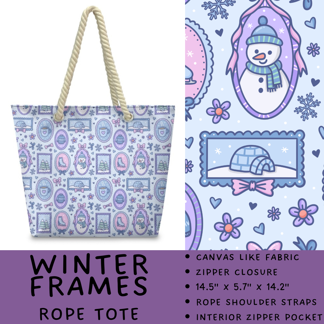 Batch #447 - The Rope Tote - Closes 11/13 - ETA late Dec - Winter Frames Rope Tote
