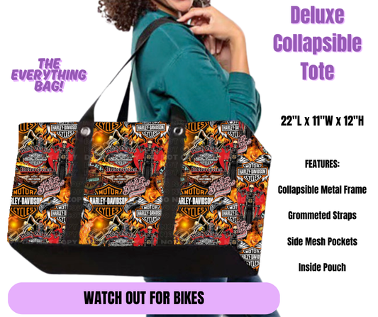 Watch Out For Bikes Collapsible Tote