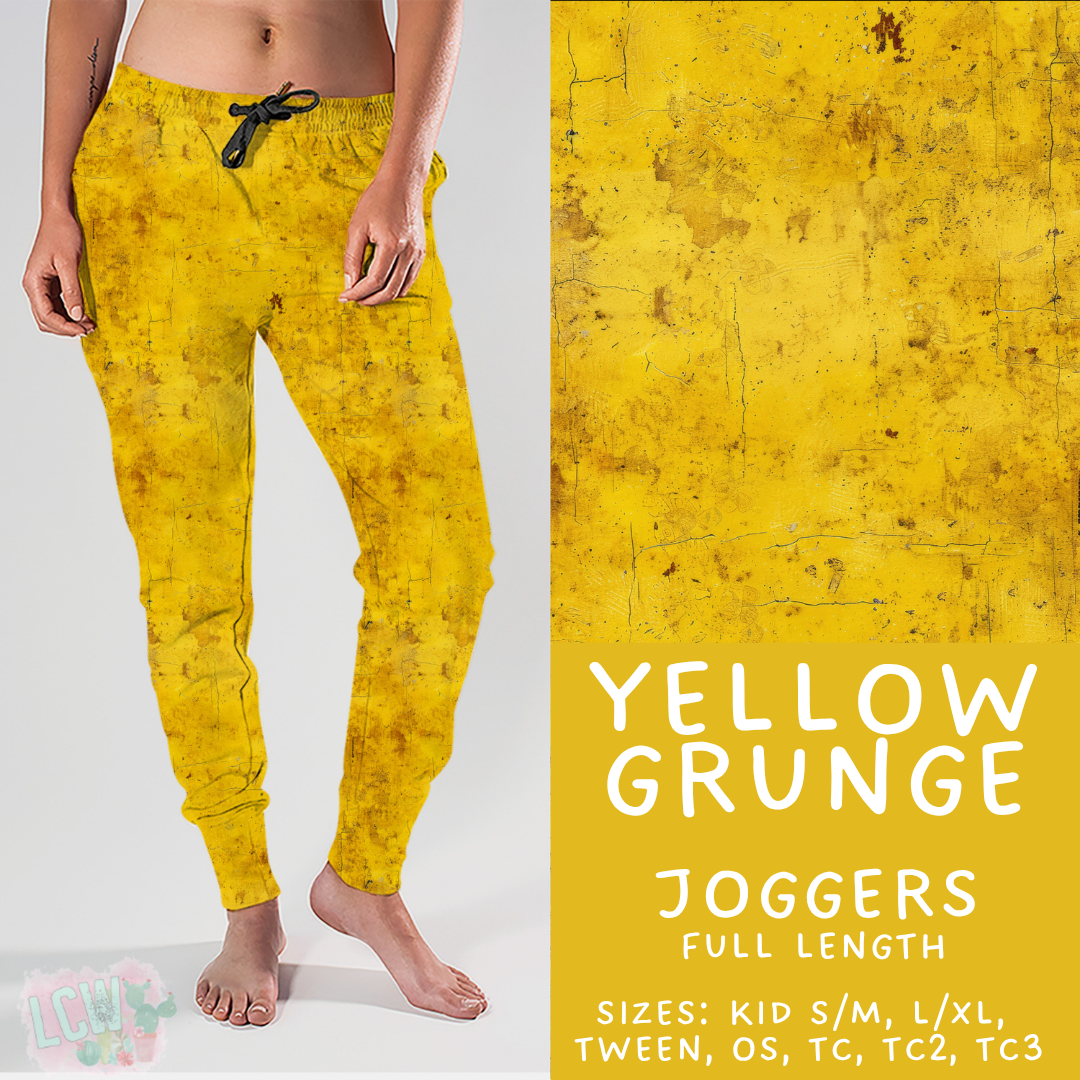 Batch #441 - Color Grunge - Closes 11/3 - ETA mid Dec - Yellow Grunge Joggers