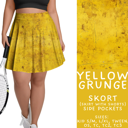 Batch #441 - Color Grunge - Closes 11/3 - ETA mid Dec - Yellow Grunge Skort