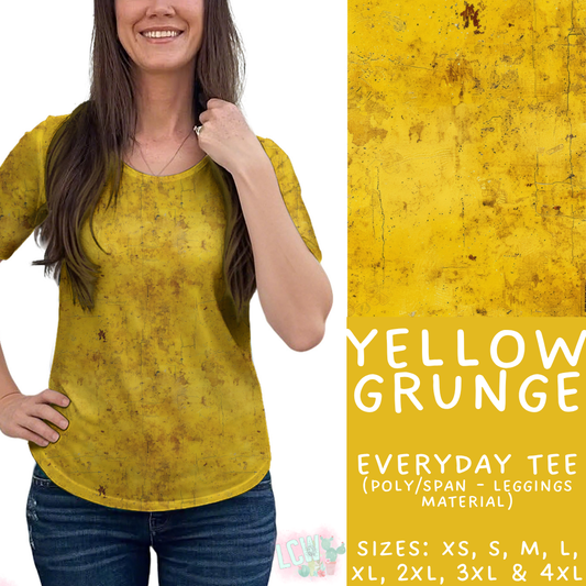 Batch #441 - Color Grunge - Closes 11/3 - ETA mid Dec - Yellow Grunge Everyday Tee