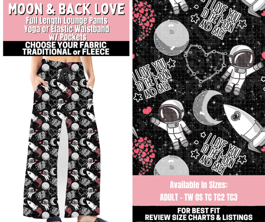 Preorder! Closes 11/12. ETA Jan. Moon & Back Lounge Pants Choose Fleece or Traditional