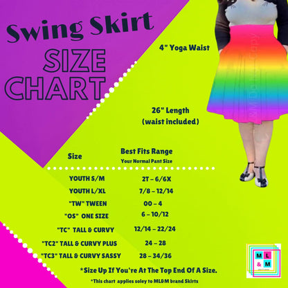 Solid Black Swing Skirt