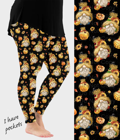 RTS - Scarecrow Gnomes Leggings w/ Pockets